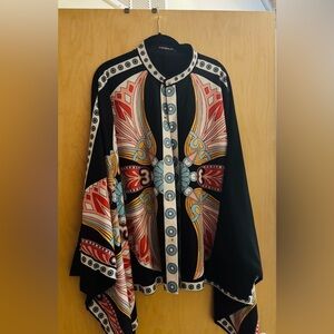Vibrant Multicolor men’s cape shirt